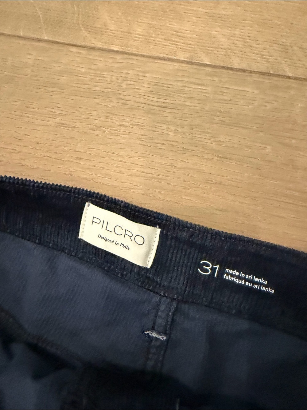 Anthropologie / Pilcro Navy Wide-Leg Corduroy Jeans - Picture 2 of 4
